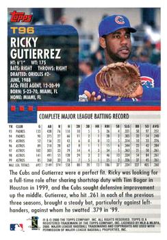 2000 Topps Traded & Rookies #T96 Ricky Gutierrez Back