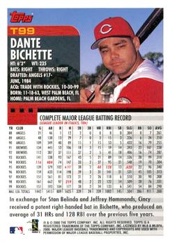 2000 Topps Traded & Rookies #T99 Dante Bichette Back
