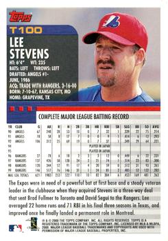 2000 Topps Traded & Rookies #T100 Lee Stevens Back