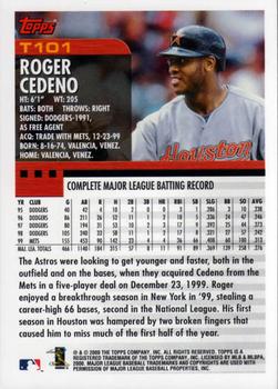 2000 Topps Traded & Rookies #T101 Roger Cedeno Back