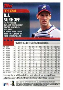 2000 Topps Traded & Rookies #T124 B.J. Surhoff Back