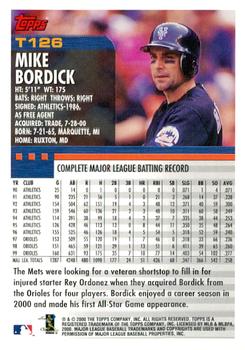 2000 Topps Traded & Rookies #T126 Mike Bordick Back