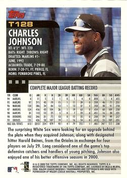 2000 Topps Traded & Rookies #T128 Charles Johnson Back