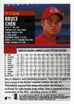 2000 Topps Traded & Rookies #T134 Bruce Chen Back