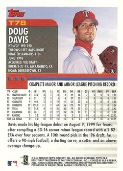 2000 Topps Traded & Rookies #T78 Doug Davis Back