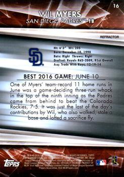 2016 Bowman's Best - Green Refractor #16 Wil Myers Back