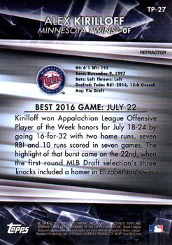 2016 Bowman's Best - Top Prospects #TP-27 Alex Kirilloff Back