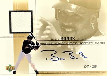 2002 Upper Deck - Signed Game-Used Jerseys Gold #J-BB Barry Bonds  Front