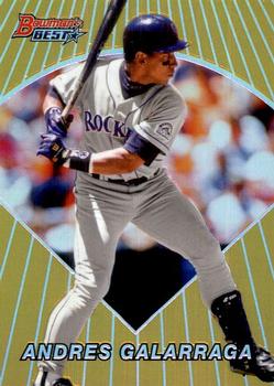 2016 Bowman's Best - 1996 Bowman's Best #96BB-AG Andres Galarraga Front