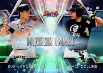 2016 Bowman's Best - Mirror Image #MI-8 Buster Posey / Zack Collins Front