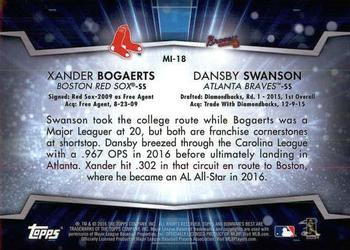 2016 Bowman's Best - Mirror Image #MI-18 Xander Bogaerts  / Dansby Swanson Back