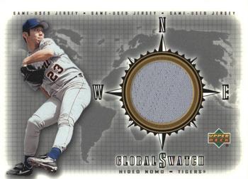 2002 Upper Deck - Global Swatches #GS-HN Hideo Nomo  Front