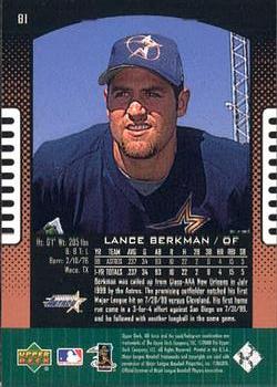 2000 UD Ionix #81 Lance Berkman Back