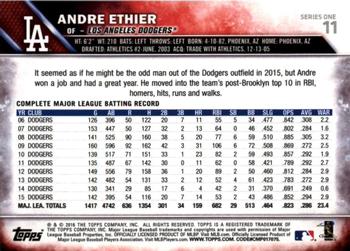2016 Topps - 65th Anniversary #11 Andre Ethier Back