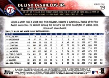 2016 Topps - 65th Anniversary #19 Delino DeShields Jr. Back