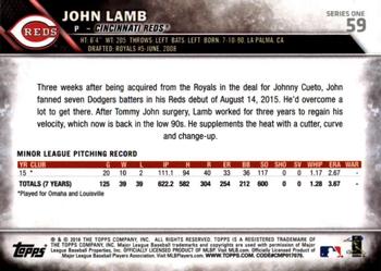 2016 Topps - 65th Anniversary #59 John Lamb Back