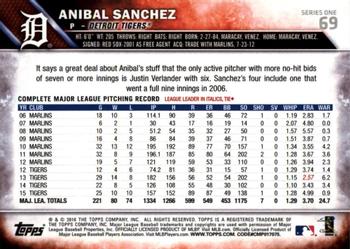 2016 Topps - 65th Anniversary #69 Anibal Sanchez Back