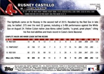 2016 Topps - 65th Anniversary #75 Rusney Castillo Back