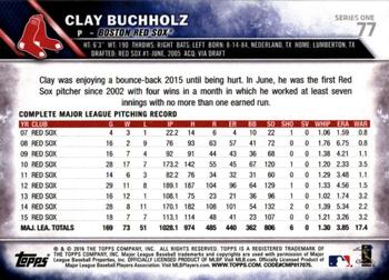 2016 Topps - 65th Anniversary #77 Clay Buchholz Back