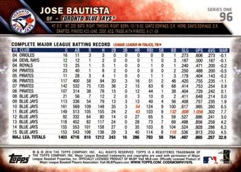 2016 Topps - 65th Anniversary #96 Jose Bautista Back