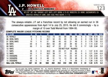 2016 Topps - 65th Anniversary #123 J.P. Howell Back