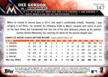 2016 Topps - 65th Anniversary #147 Dee Gordon Back