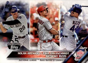 2016 Topps - 65th Anniversary #166 Nolan Arenado / Paul Goldschmidt / Anthony Rizzo Front