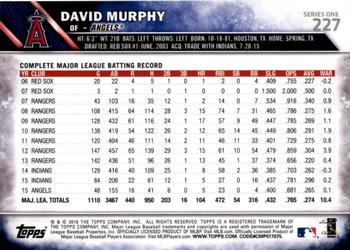 2016 Topps - 65th Anniversary #227 David Murphy Back