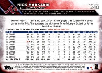 2016 Topps - 65th Anniversary #240 Nick Markakis Back