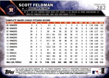 2016 Topps - 65th Anniversary #282 Scott Feldman Back