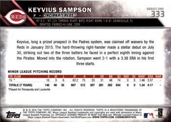 2016 Topps - 65th Anniversary #333 Keyvius Sampson Back