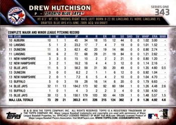 2016 Topps - 65th Anniversary #343 Drew Hutchison Back