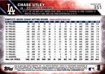2016 Topps - 65th Anniversary #351 Chase Utley Back