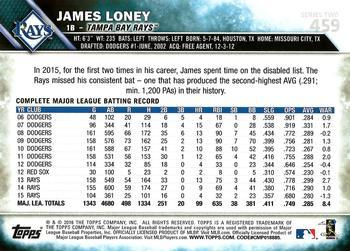 2016 Topps - 65th Anniversary #459 James Loney Back