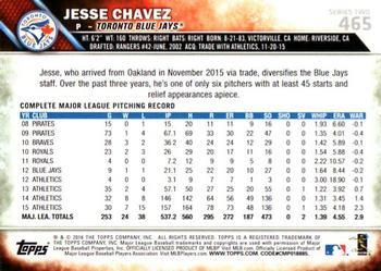 2016 Topps - 65th Anniversary #465 Jesse Chavez Back