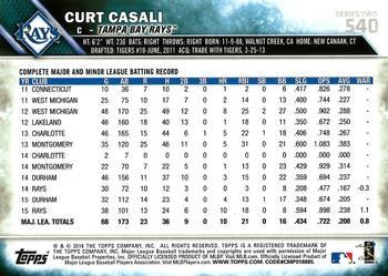 2016 Topps - 65th Anniversary #540 Curt Casali Back