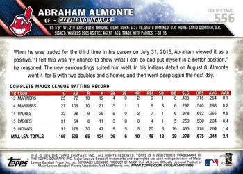2016 Topps - 65th Anniversary #556 Abraham Almonte Back