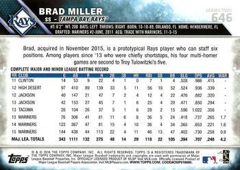2016 Topps - 65th Anniversary #646 Brad Miller Back