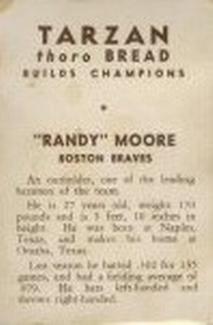 1934 Tarzan Bread (D382) #NNO Randy Moore Back