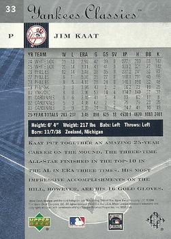 2004 Upper Deck Yankees Classics - UD Promos #33 Jim Kaat Back