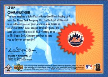 2002 Upper Deck - Sons of Summer #SS-MP Mike Piazza  Back