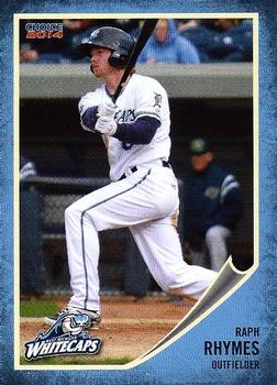 2014 Choice West Michigan Whitecaps #19 Raph Rhymes Front