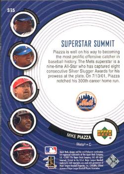 2002 Upper Deck - Superstar Summit (Series 1) #SS5 Mike Piazza  Back
