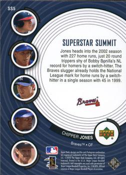2002 Upper Deck - Superstar Summit (Series 2) #SS5 Chipper Jones  Back