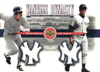 2002 Upper Deck - Yankee Dynasty #YJ-BT Wade Boggs / Joe Torre Front