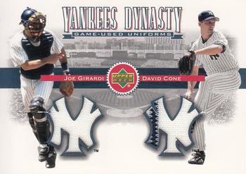 2002 Upper Deck - Yankee Dynasty #YJ-GC Joe Girardi / David Cone  Front
