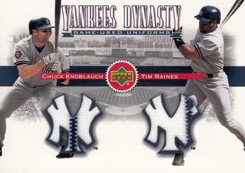 2002 Upper Deck - Yankee Dynasty #YJ-KR Chuck Knoblauch / Tim Raines  Front
