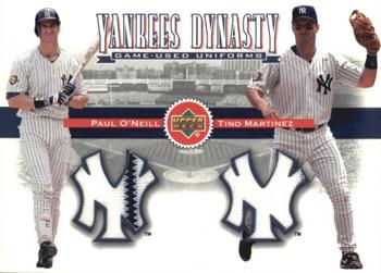 2002 Upper Deck - Yankee Dynasty #YJ-OM Paul O'Neill / Tino Martinez  Front