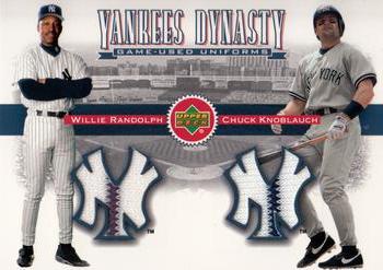 2002 Upper Deck - Yankee Dynasty #YJ-RK Willie Randolph / Chuck Knoblauch  Front