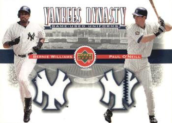 2002 Upper Deck - Yankee Dynasty #YJ-WO Bernie Williams / Paul O'Neill  Front